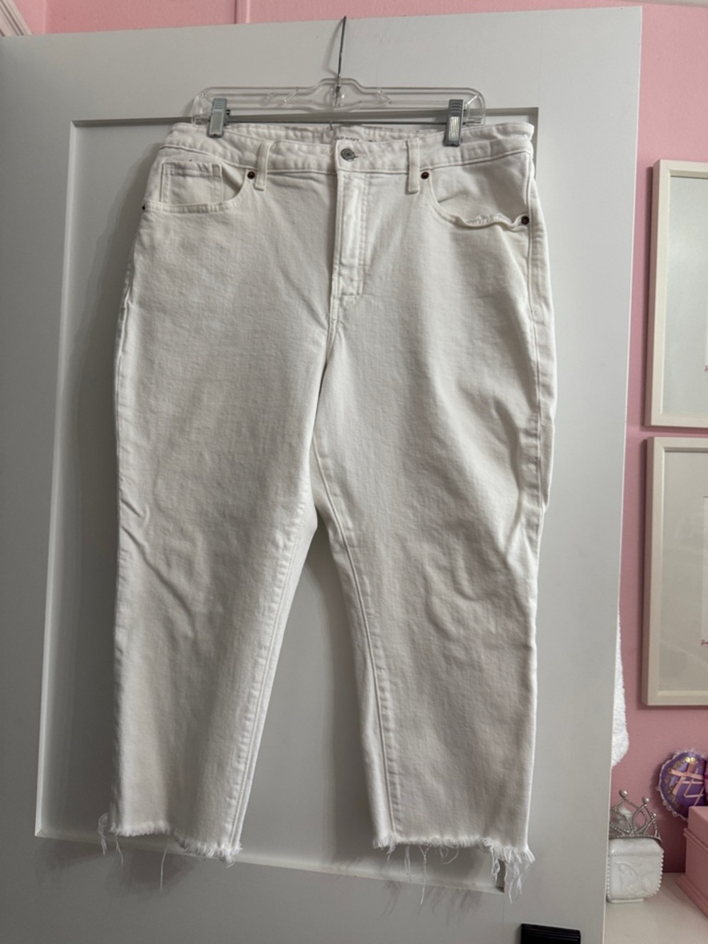 Old Navy White High-Rise Jeans